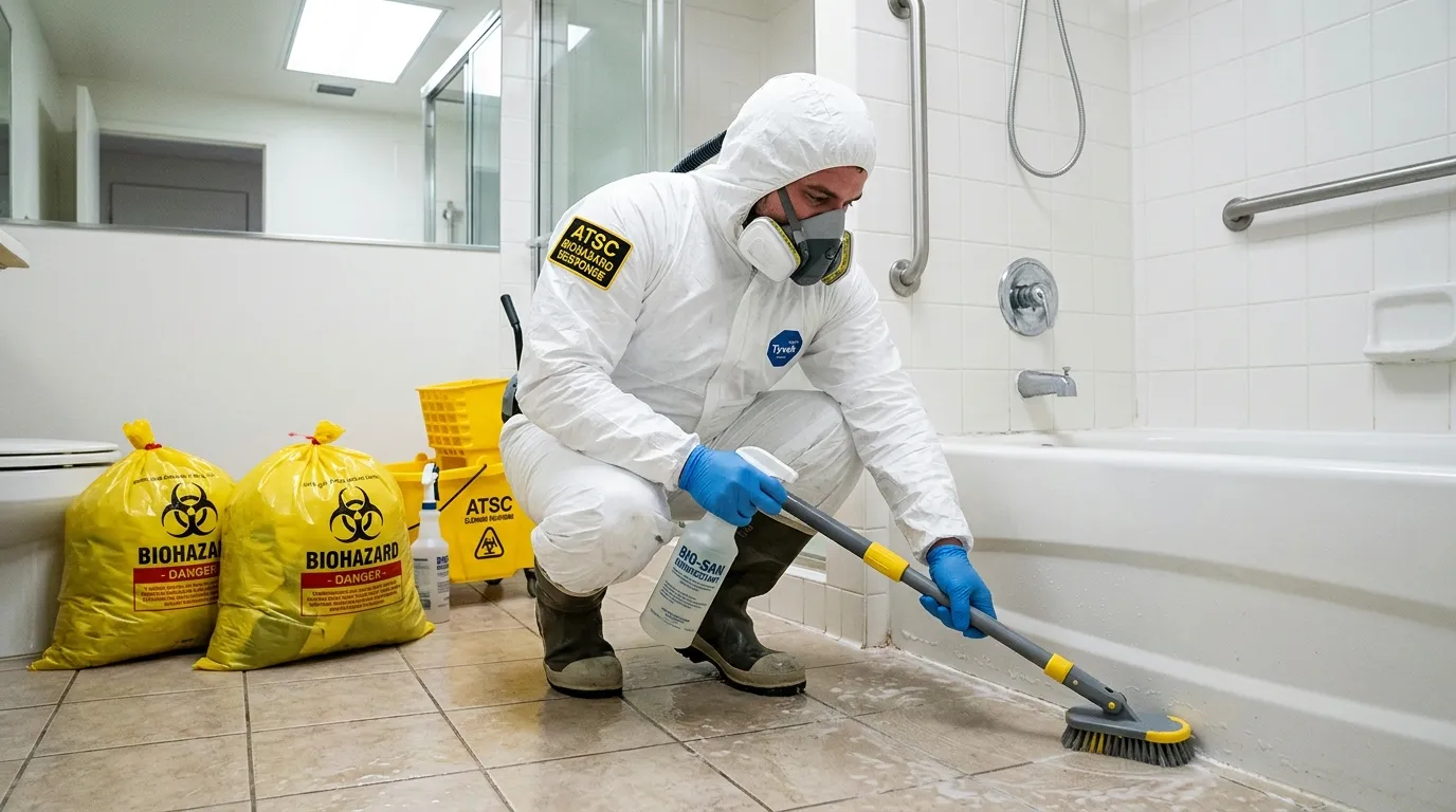 Decontamination equipment deployed for Blood Cleanup in Wallingford Center